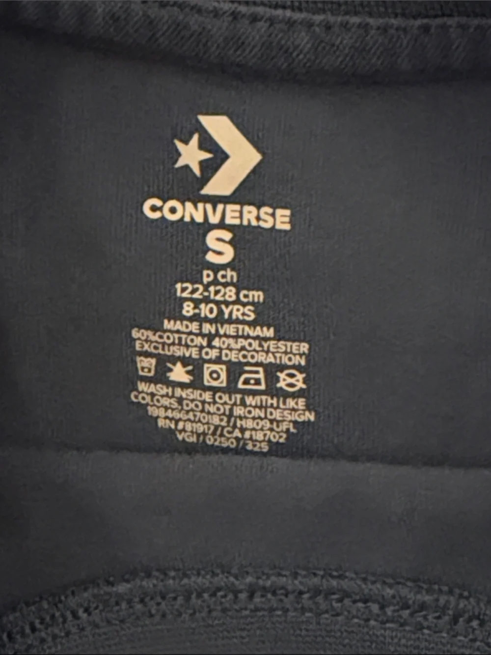 Converse Girls' Blue Graphic All Star Tee with Pink & Yellow Accents
